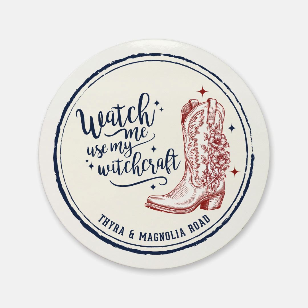 Watch Me Use My Witchcraft Coaster — Retro Drink Coaster