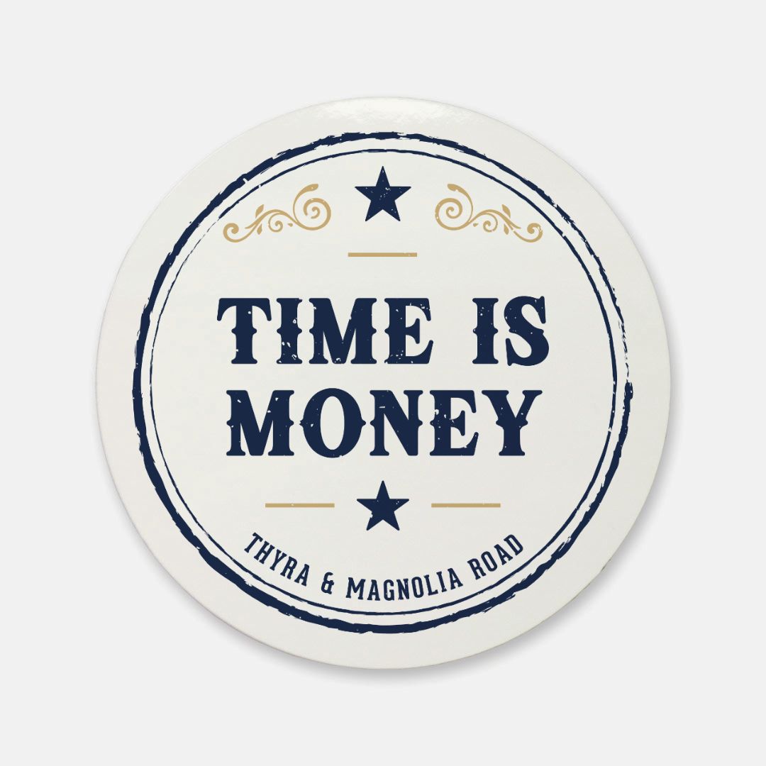 Time is Money — Retro  Drink Coaster